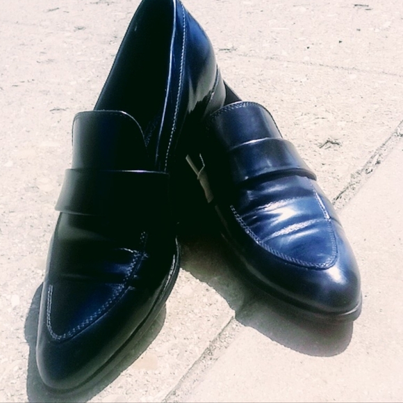 Kennel & Schmenger Polished Black Loafers Size 8 - Picture 1 of 5